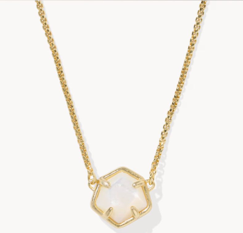 Kendra Scott Jaxon Short Pendant Necklace Gold NWT