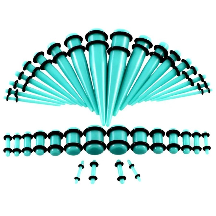 36 pcs Ear Stretching Kit 14G-00G Taper Ear Gauges Plugs Tunnels Expander Set