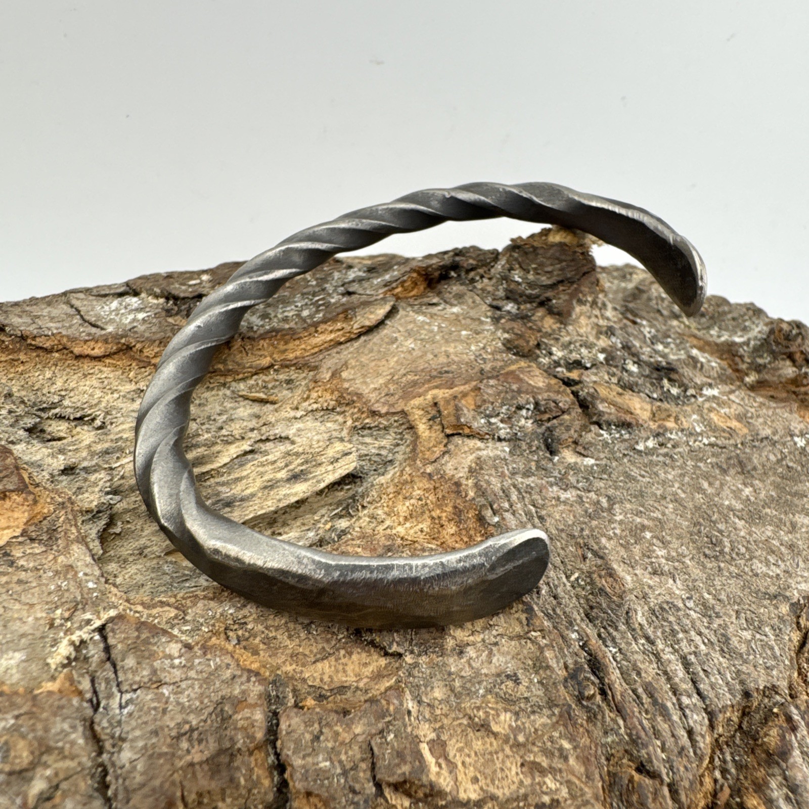 Oath ring XXL Hand forged Stainless Steel Cuff Bracelet Unisex Free UK Postage