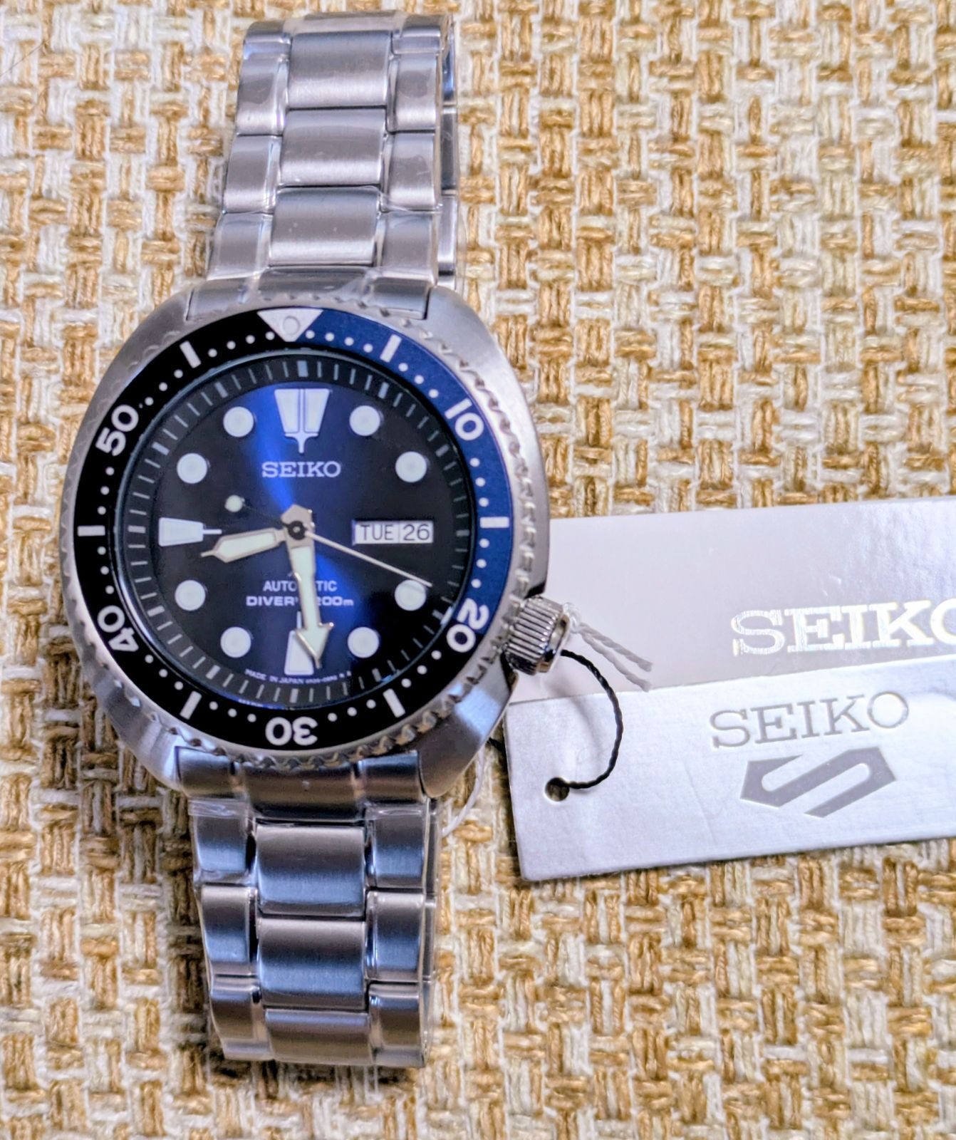 SEIKO Men’s Watch Prospex Turtle SRPC25J1 Automatic 200m Water Resistant Batman