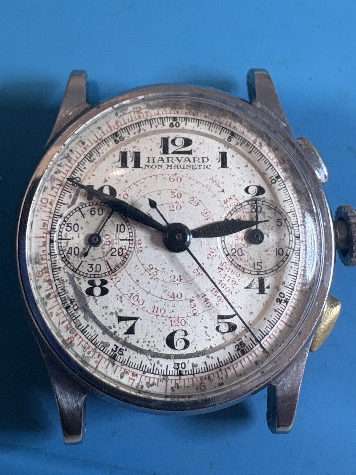 Harvard Valjoux 23vz Chronograph Watch 40-50s Vintage Rare Sleeper