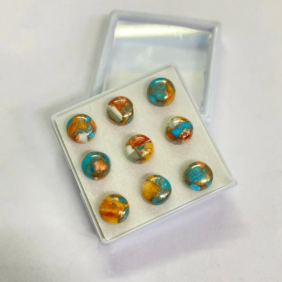 “Smooth” Oyster Copper Turquoise Round Shape Loose Gemstone For Jewelry Making