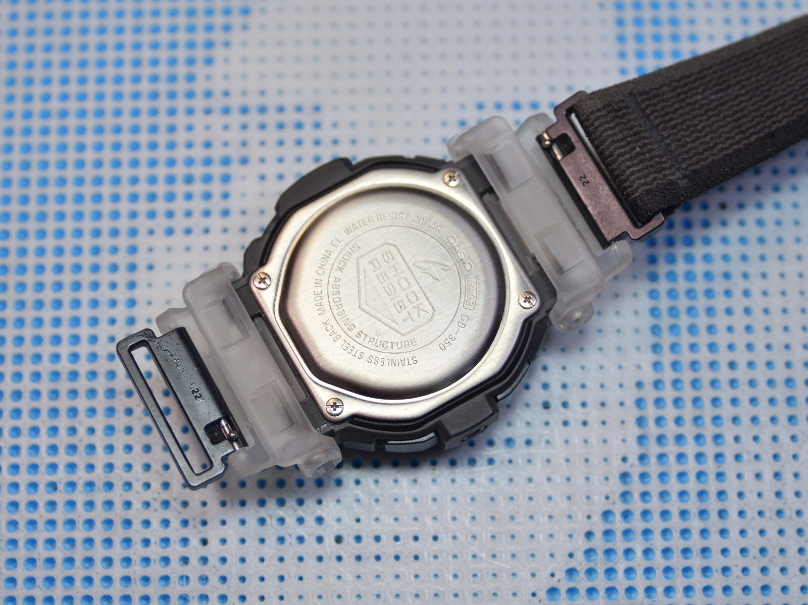 Tough resin strap or band adapter for G-SHOCK GD350.
