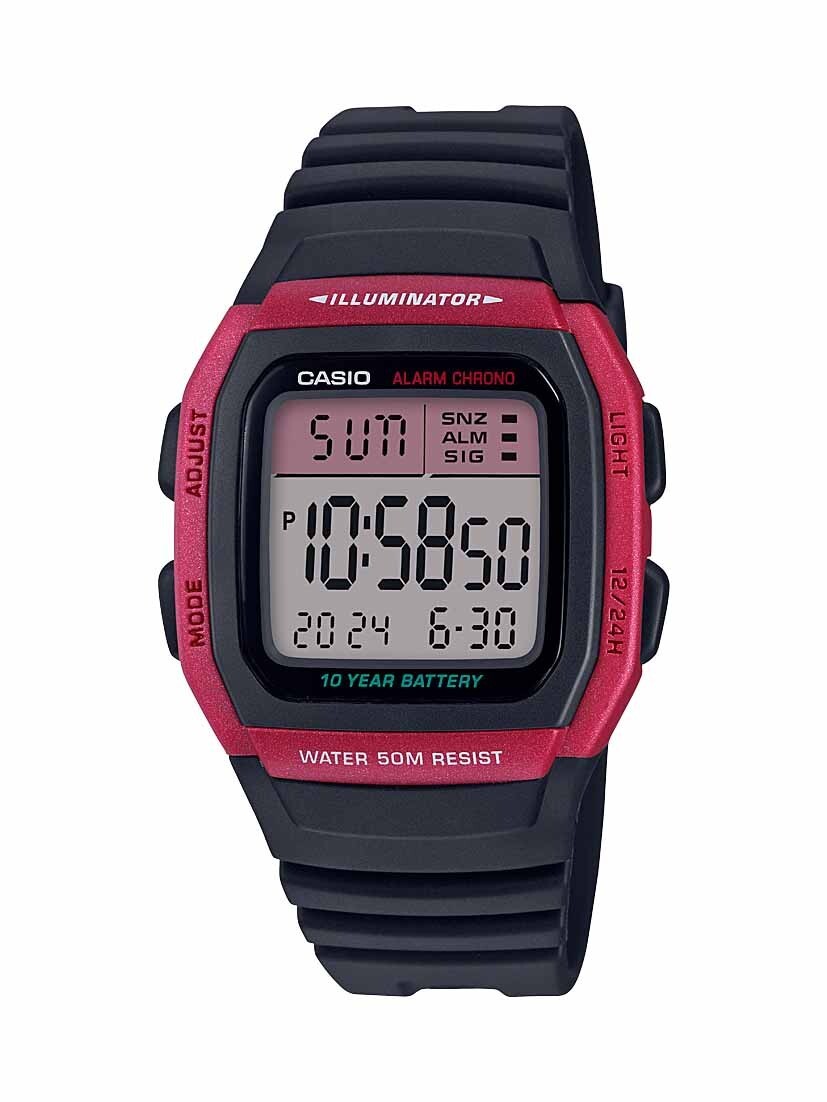 Casio Men’s W-96H-4AVCF Black Resin Band Sports Classic Digital Display Watch
