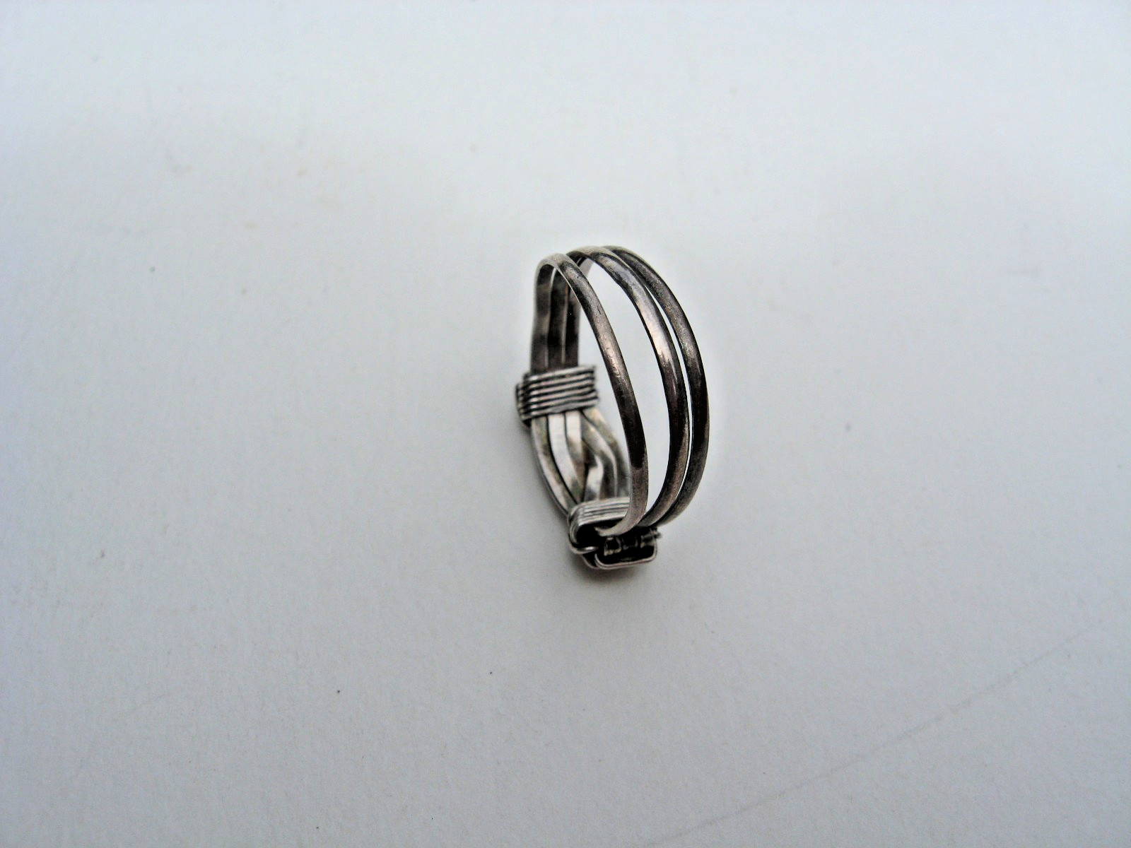 Sterling silver woven wire ring from Kenya, size 8