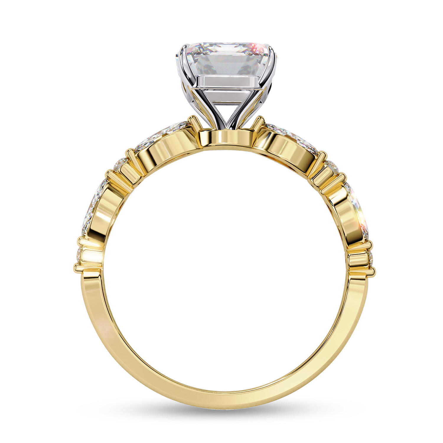 2.4 Ctw Moissanite Solitaire Engagement Ring For Women 10K Or 14k Gold