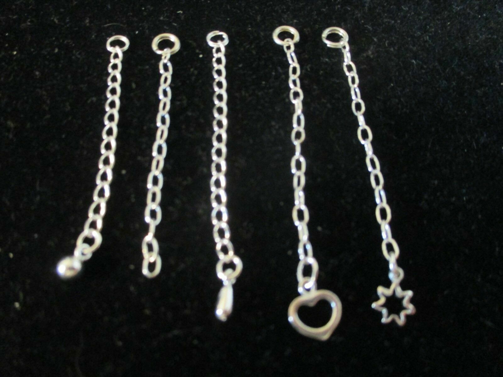 EXTENDERS 2″, 925 sterling silver bracelet/necklace extension 5 STYLES TO CHOOSE