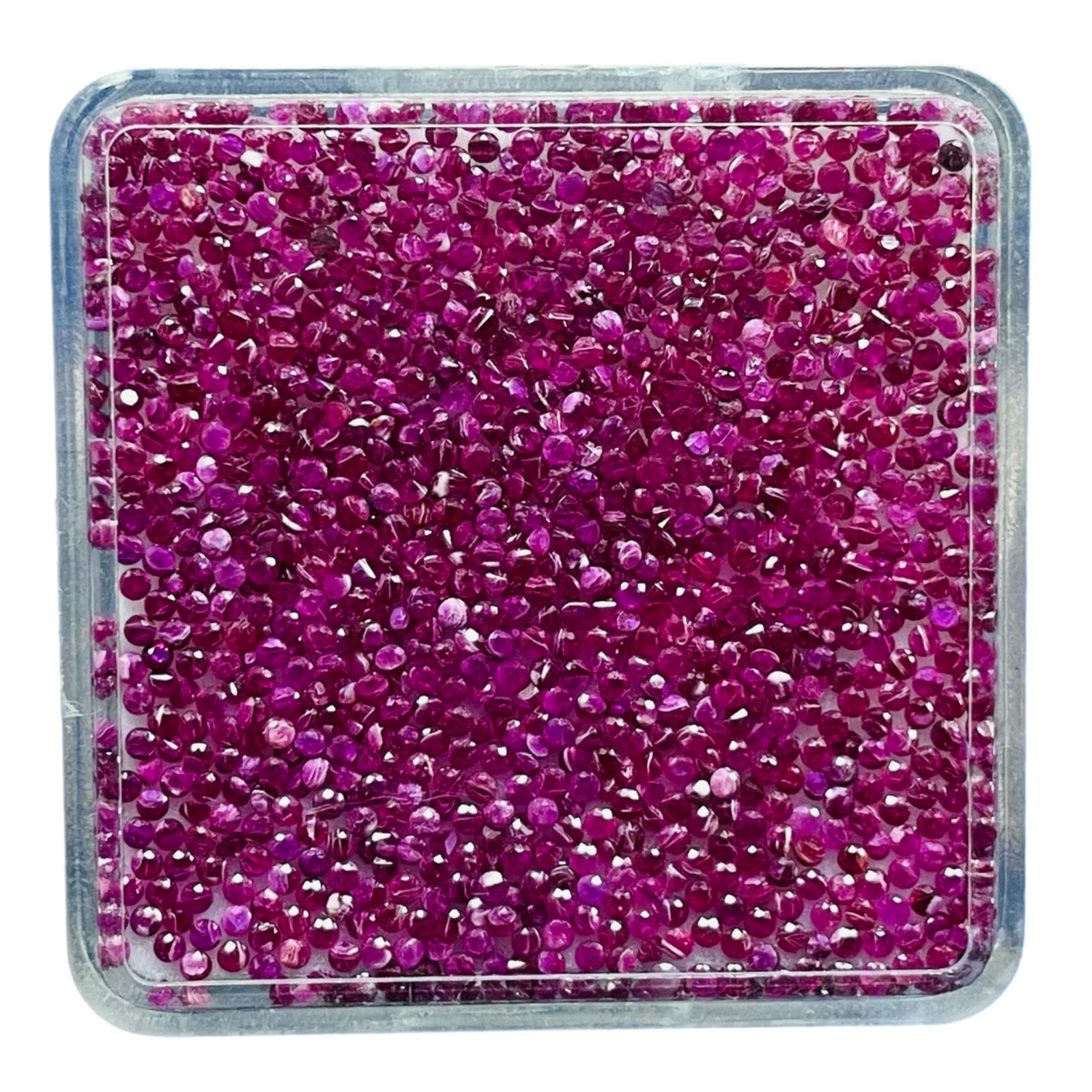 100 Pcs Natural Ruby 1.4mm Round Cut Rich Red Loose Gemstones Wholesale Lot