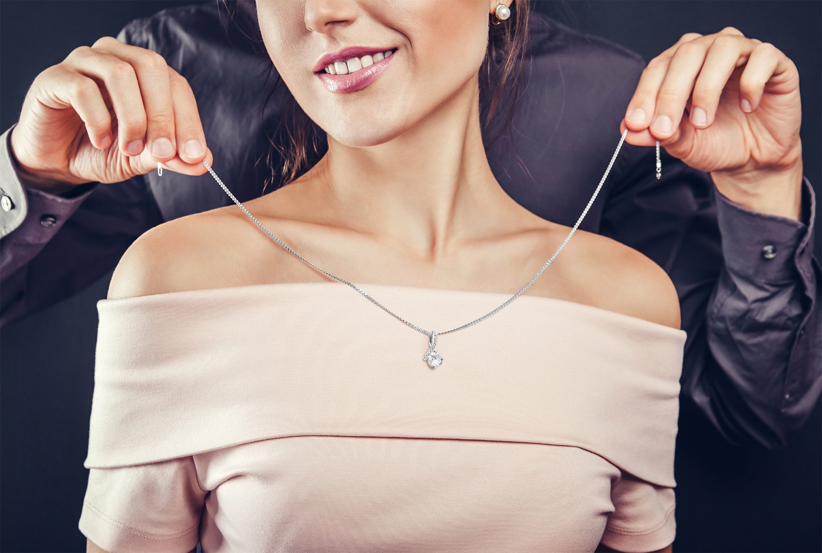 To My Wife Necklace Anniversary Gift CZ Pendant Gift For Her, I Promise To Be!