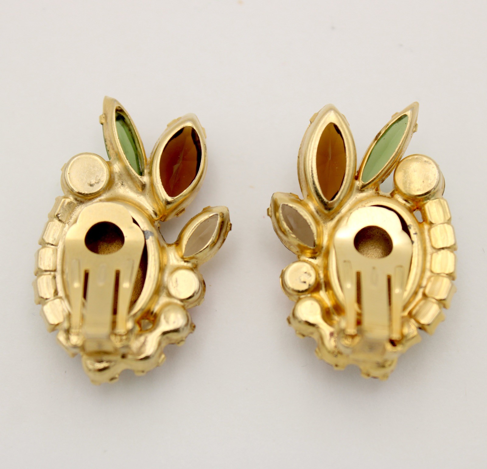Verified 5120 D&E Juliana Fall Watermelon Heliotrope Vitrail Rhinestone Earrings