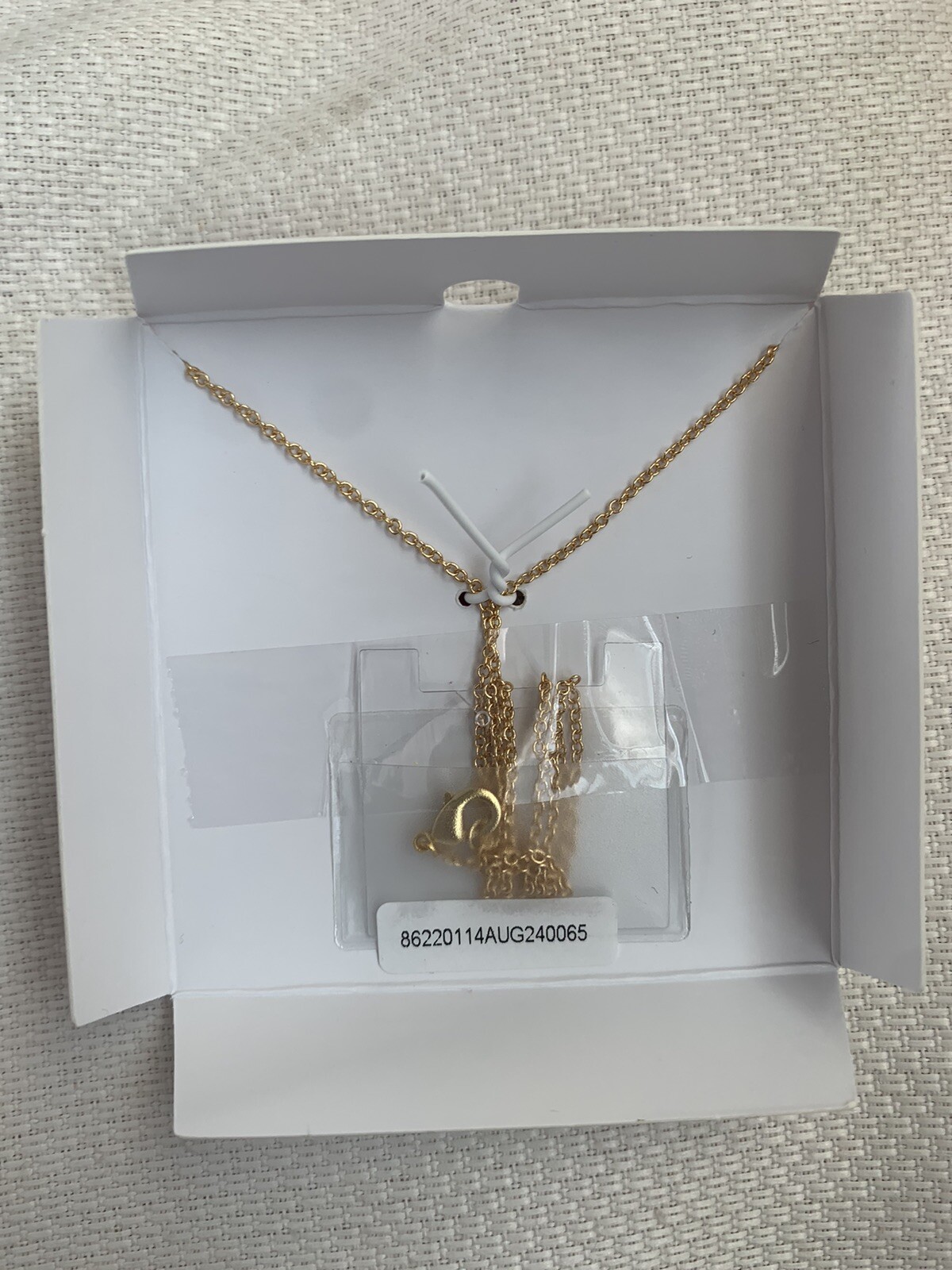 My Melody Crystal Heart 14K Gold Plated Necklace Hello Kitty 16” NIB