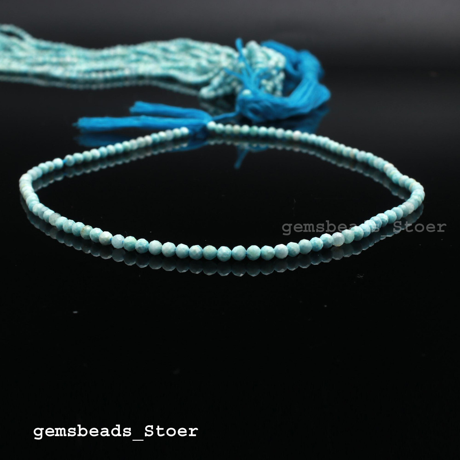 1 Strand A+ Amazonite Natural 3mm Round Faceted Loose Gemstone Beads 13″