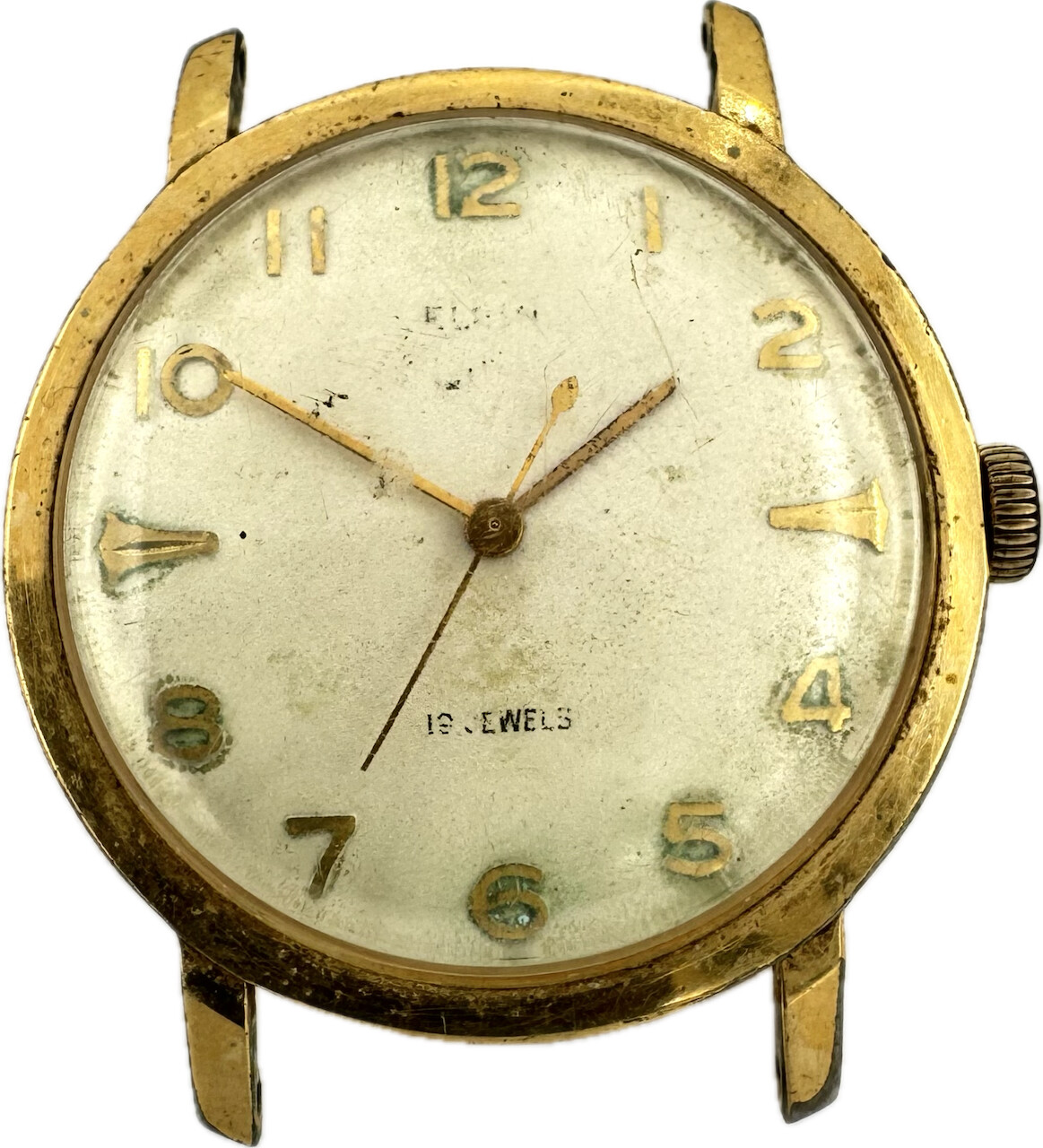 Vintage Elgin One Piece Case 19 Jewel Men’s Mechanical Wristwatch Base Metal