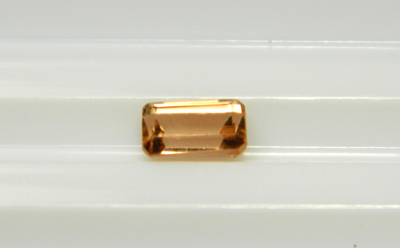 Imperial Topaz 0.64 Ct Clarity IF Emerald Cut Natural Peach Brazil I192