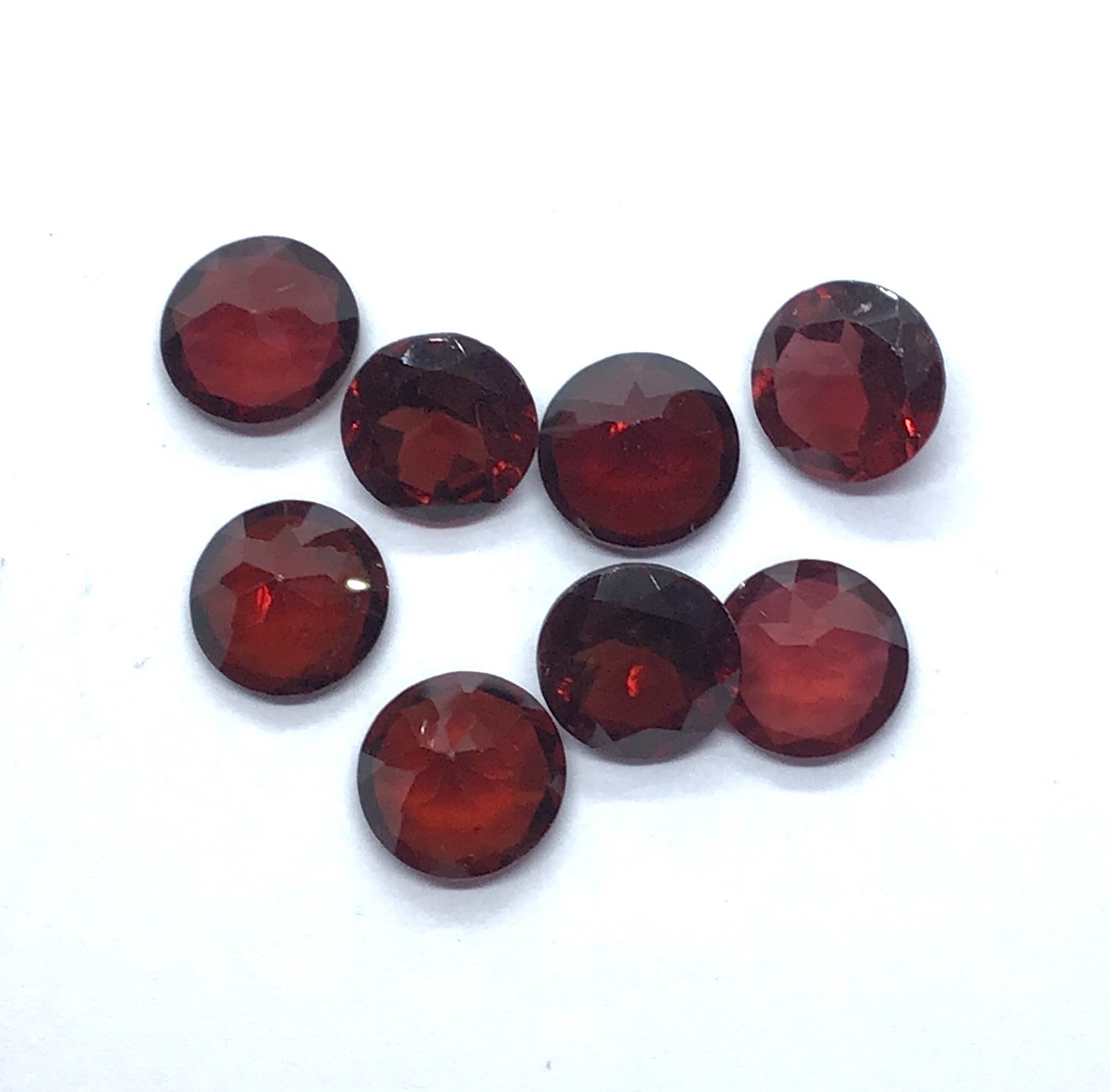 AAA Garnet Round Cut Faceted Natural Loose Gemstone For Making All Jewelry
