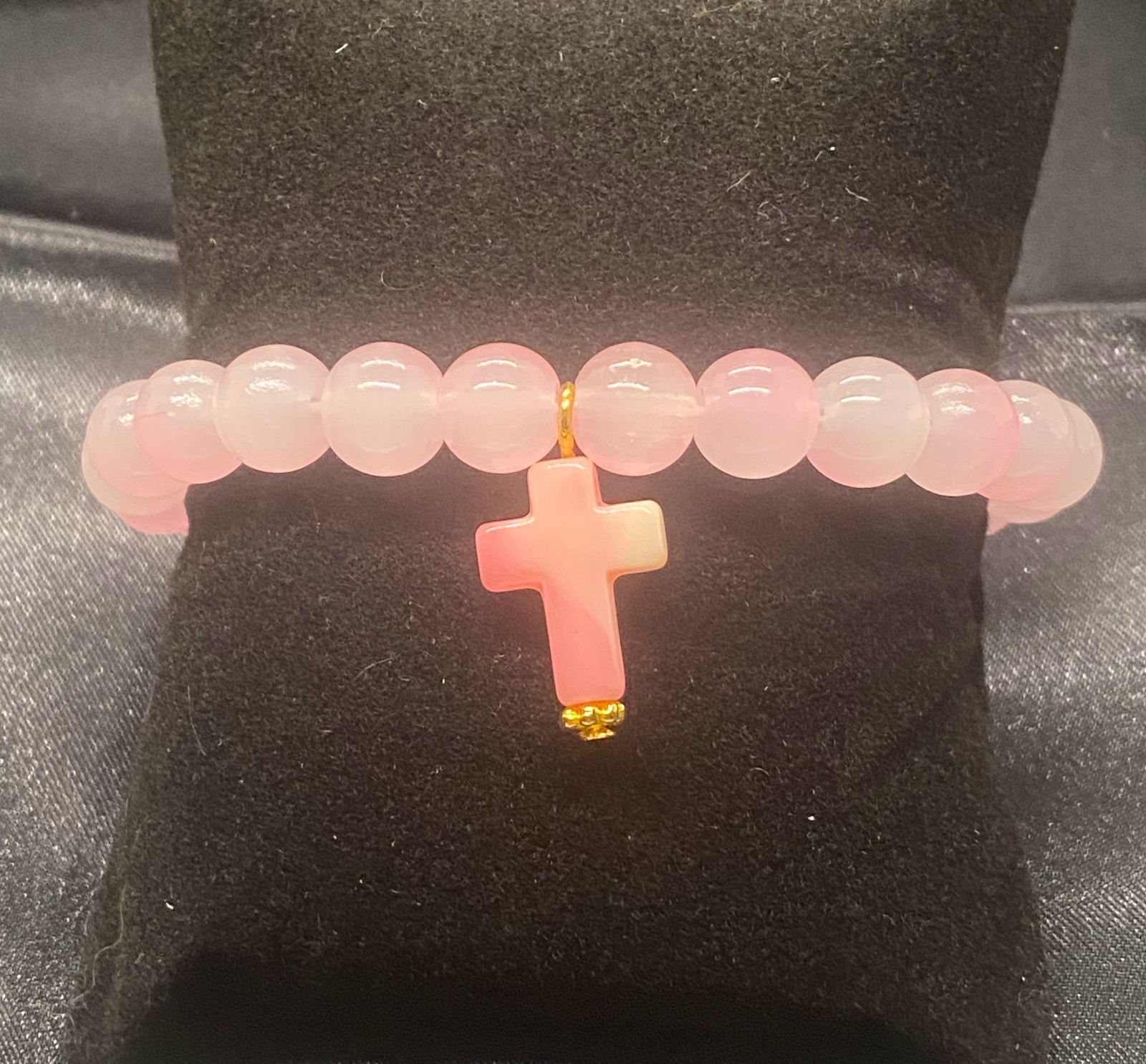 Handmade Beaded Cross Bracelet