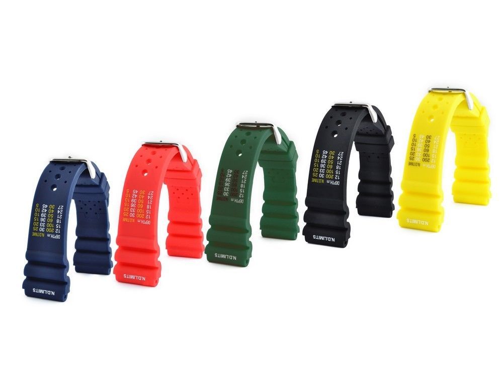 N.D. LIMITS RUBBER SILICON DIVER WATCH STRAP FOR CITIZEN SEIKO 18 20 22 24 MM US