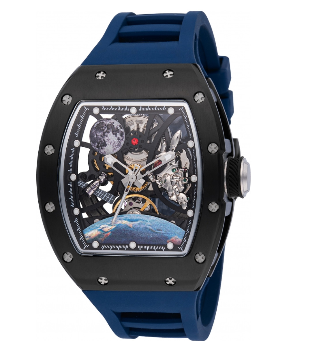 Invicta S1 Rally Interstellar Automatic Men’s Skeleton Dial Watch Blue 49009