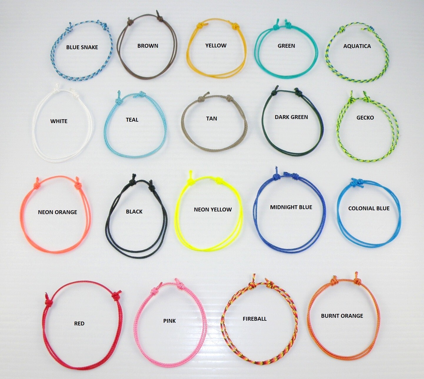 Handmade Micro Cord BROcelet Bracelet Single String Surfer Knot Closing Wrist