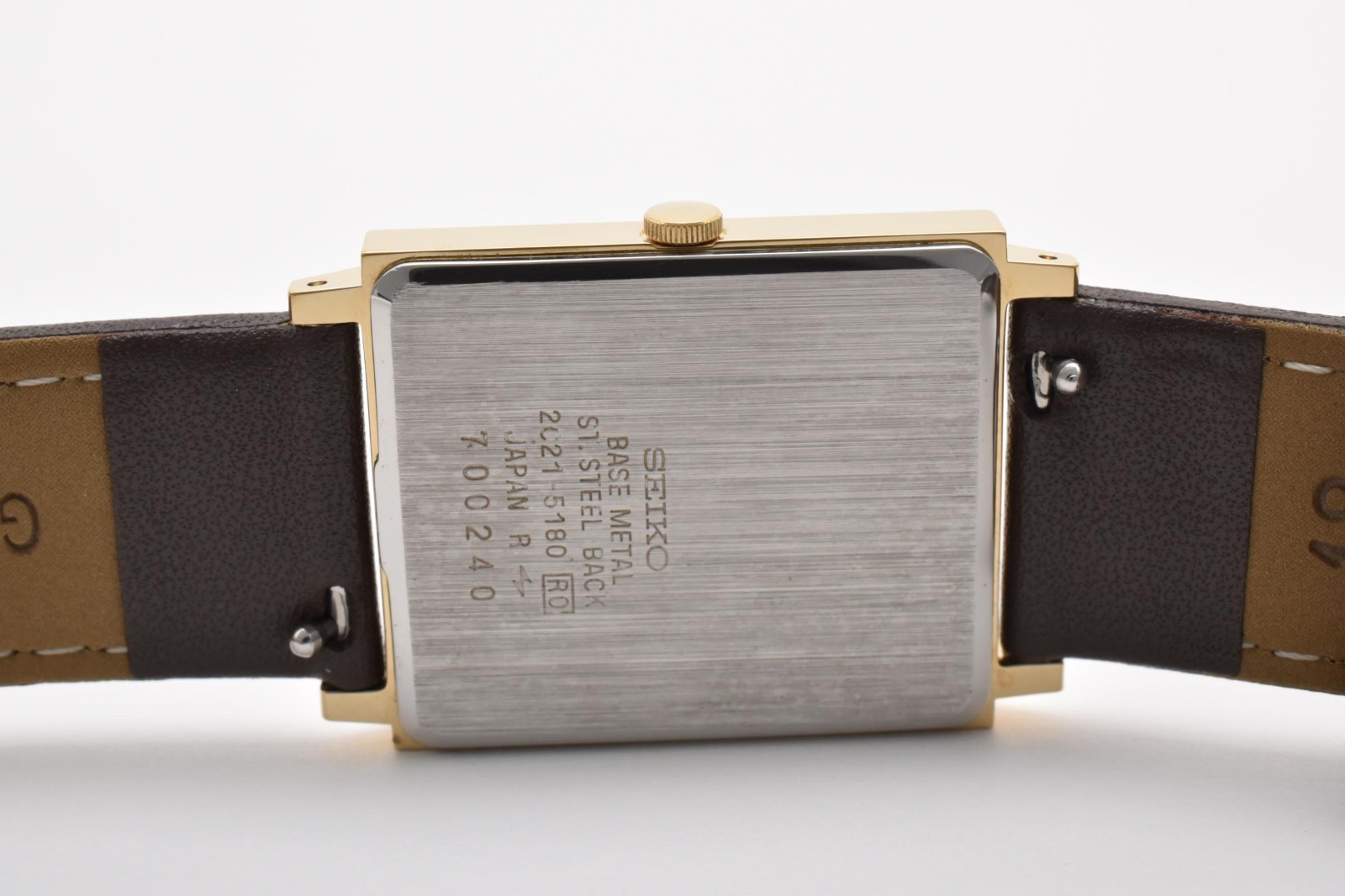 [MINT] SEIKO Chariot 2C21-5180 Gold Tank Square Quartz Vintage Men’s Watch Japan