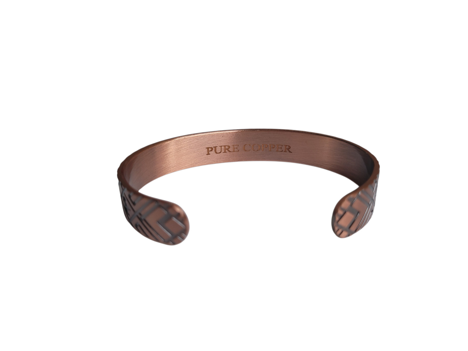 Artisan Pure Solid Copper Magnetic Bracelet Arthritis Therapy Cuff Geometric V