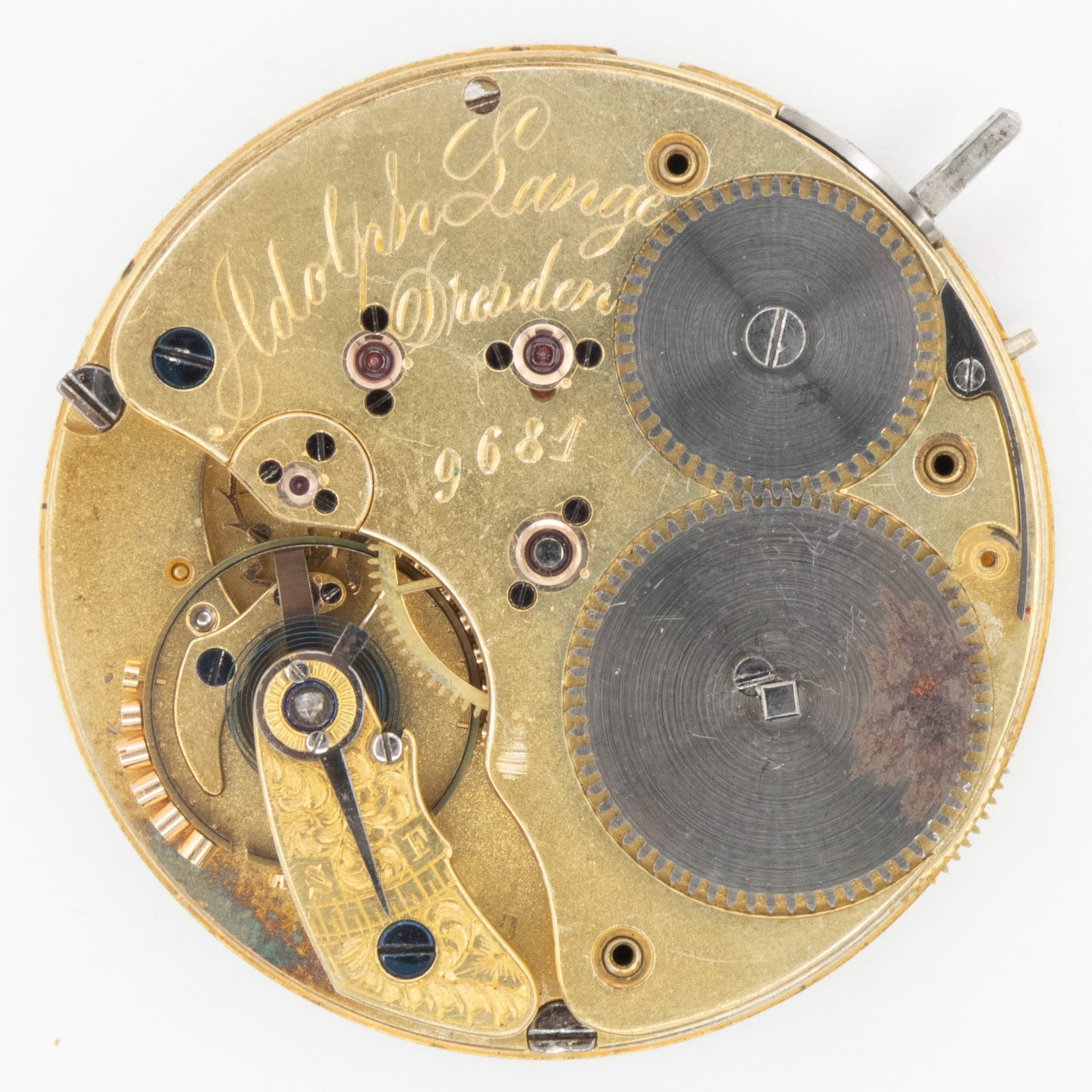 Partial A. Lange 43.7 x 9.8 mm Antique Pocket Watch Movement