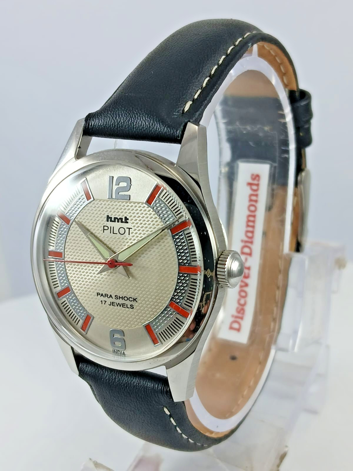 Vintage HMT Pilot Mechanical Wrist Watch – Cream Textured Dial