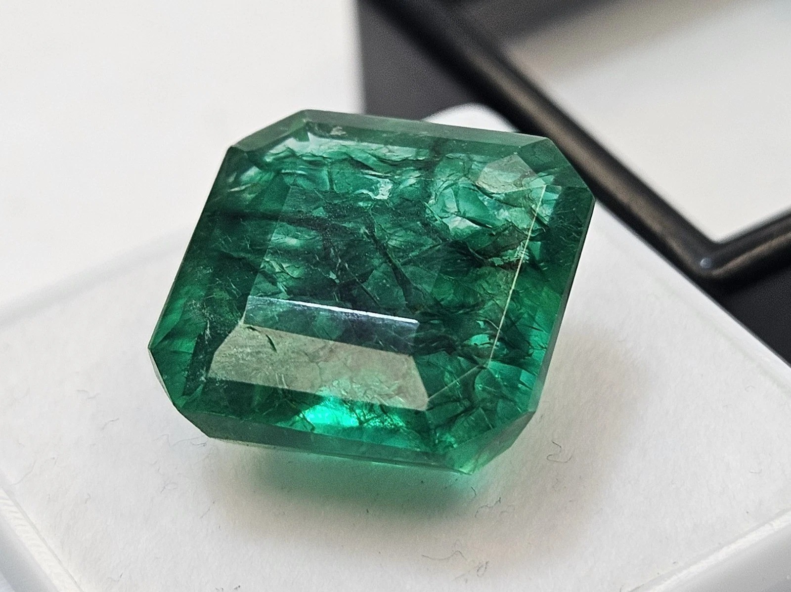 Green Emerald Colombian Square Cut 10-12 Ct Natural Loose EGL Certified Gemstone