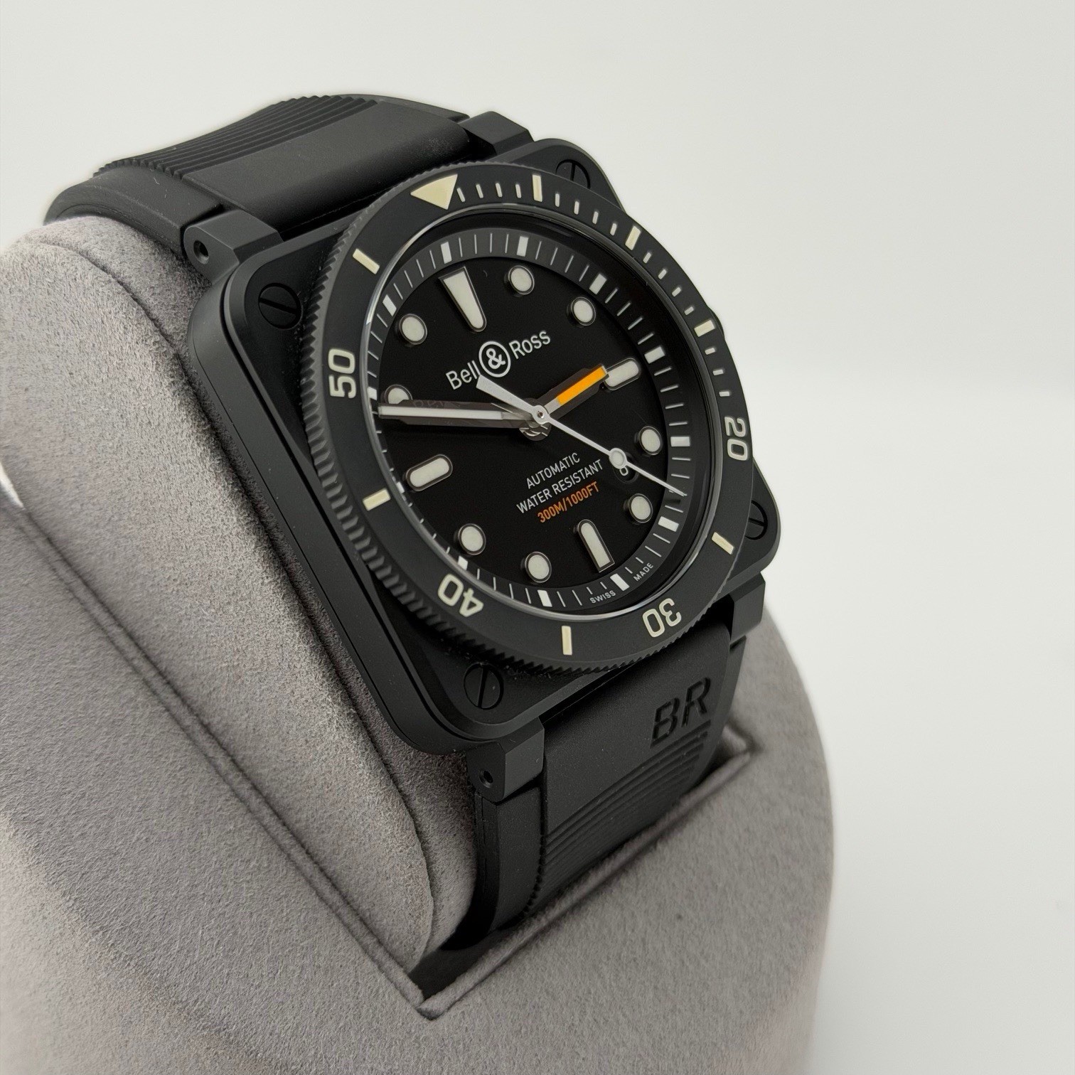 Bell & Ross BR 03-92 Diver 42mm Black Ceramic Black Dial Rubber Strap Box