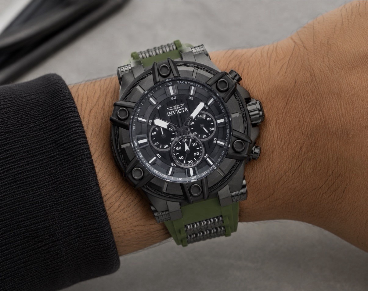 Invicta Bolt Surge 52mm Men’s Quartz (VD54) Watch Army Green/Gunmetal 49807 NIB