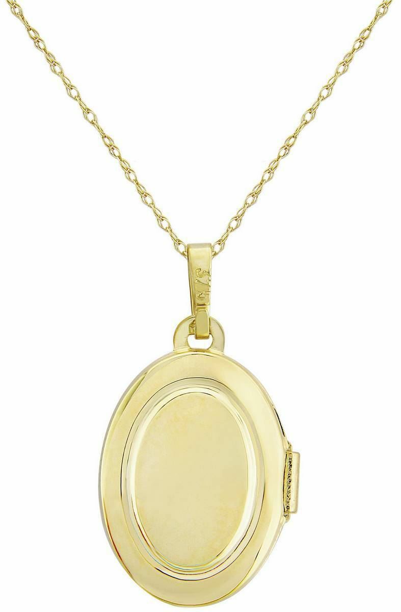 Mark Milton Womens Oval Locket Pendant – Yellow Gold