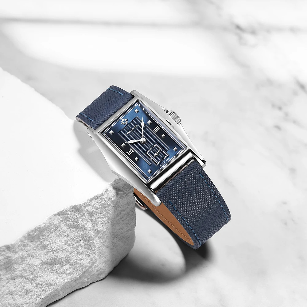 FARASUTE Creative Manual Square Customized Mechanical Movement Watch Men Luxury