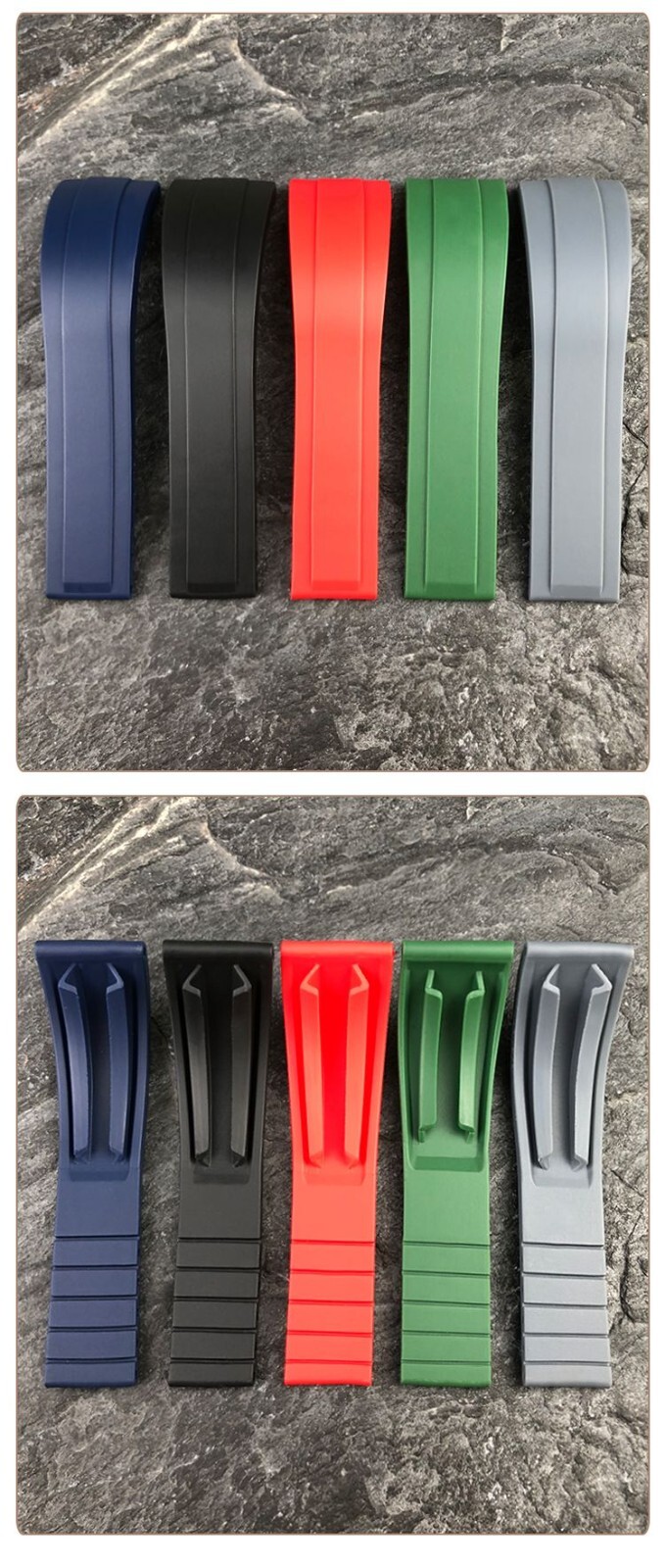 20 21mm Nature Rubber Watch Band Strap Fits Rolex Sky Dweller Old Daytona