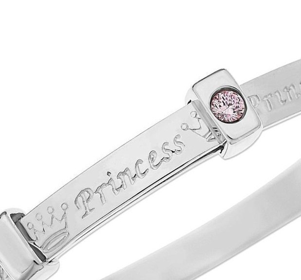 Sterling Silver Baby Girl Bracelet Bangle Baptism Newborn shower Birthday Gift