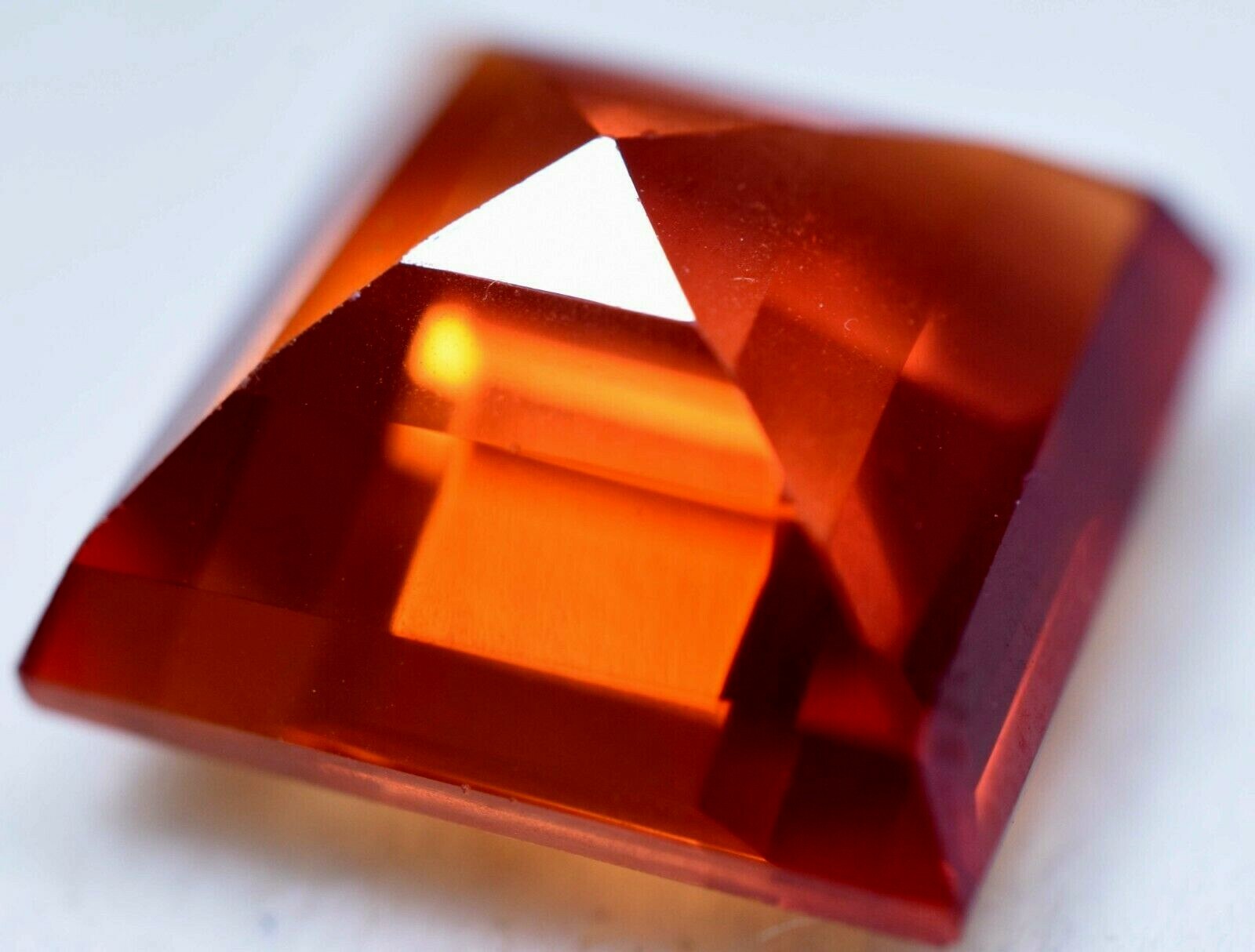 14.30 Ct Natural Padparadscha Sapphire GGL Certified Emerald Cut Treated Gem