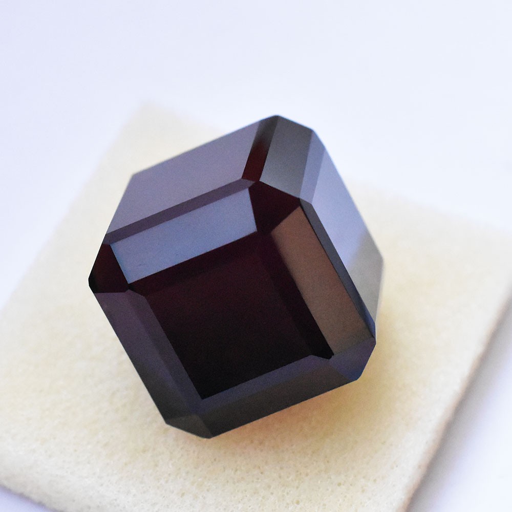 A++ Certified Padparadscha Huge Sapphire Cube Square Cut Loose Gemstone