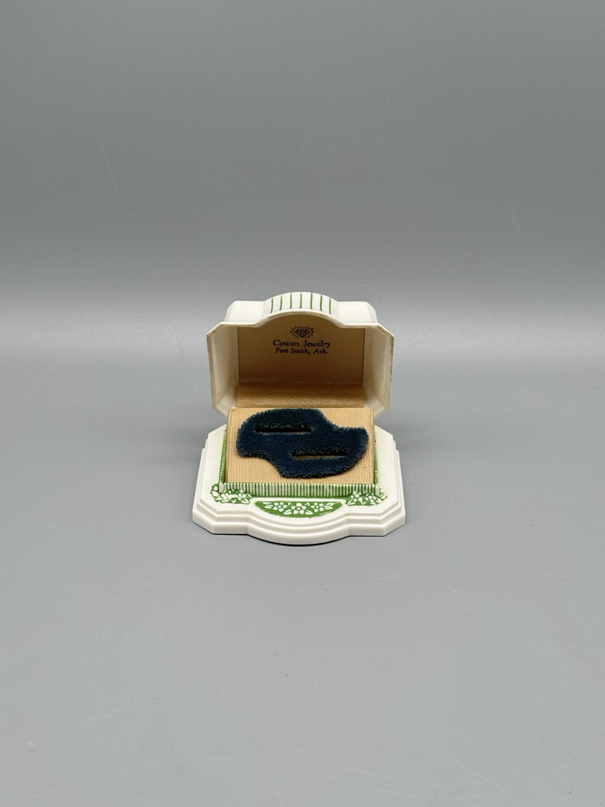 Art Deco Warner J.C. Co NY Celluloid Double Ring Jewelry Box Vintage