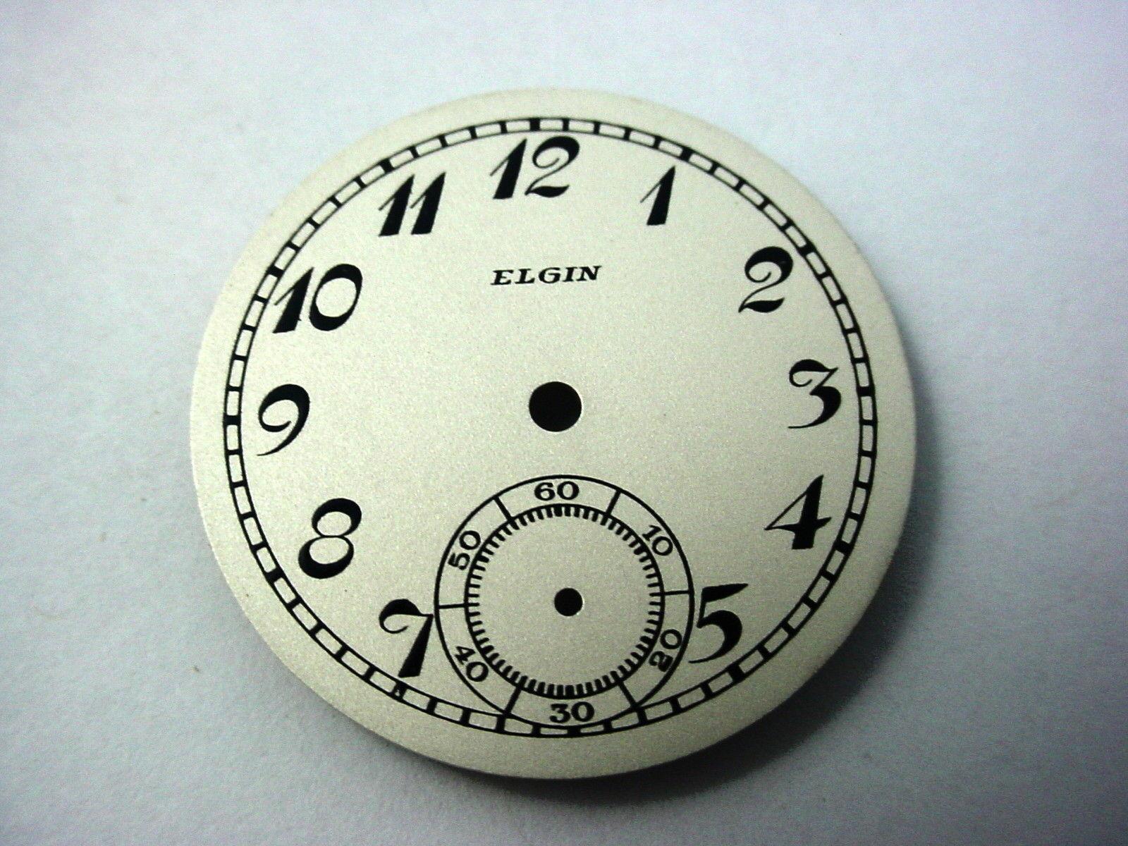Watch Dial Pearl Vintage Elgin 4/0s #2058 26.41mm Subdial 6.9mm Black Markers