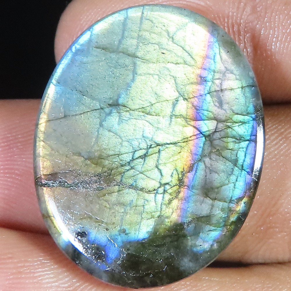 100% Natural Labradorite Oval Cabochon Loose Gemstone 50.30 Cts 23x29x7 mm LP-3