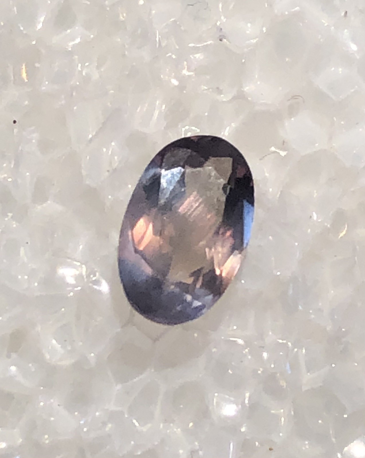 .75ct 6.9 X 4.4mm Natural Alexandrite-India-Great Color Change!