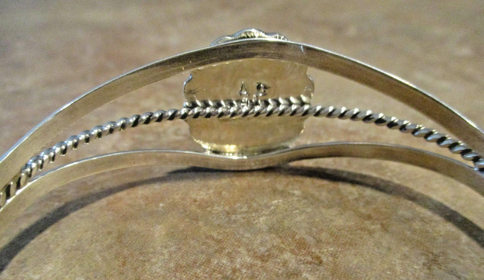 Contemporary Navajo Sterling Silver PREMIUM TURQUOISE Bracelet Signed AC