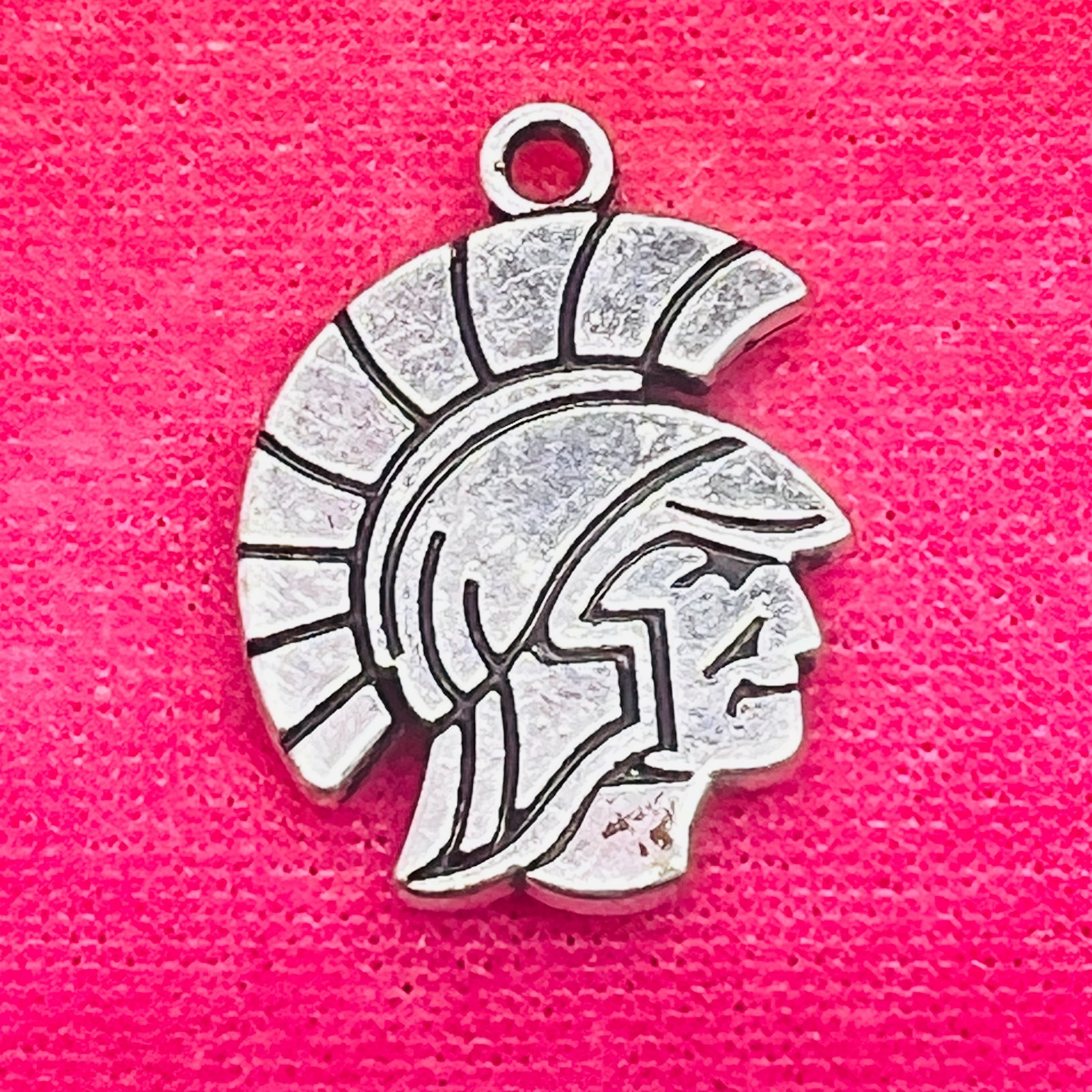 High School College Mascot Trojans Spartan Warrior Head Bracelet Charm 1″
