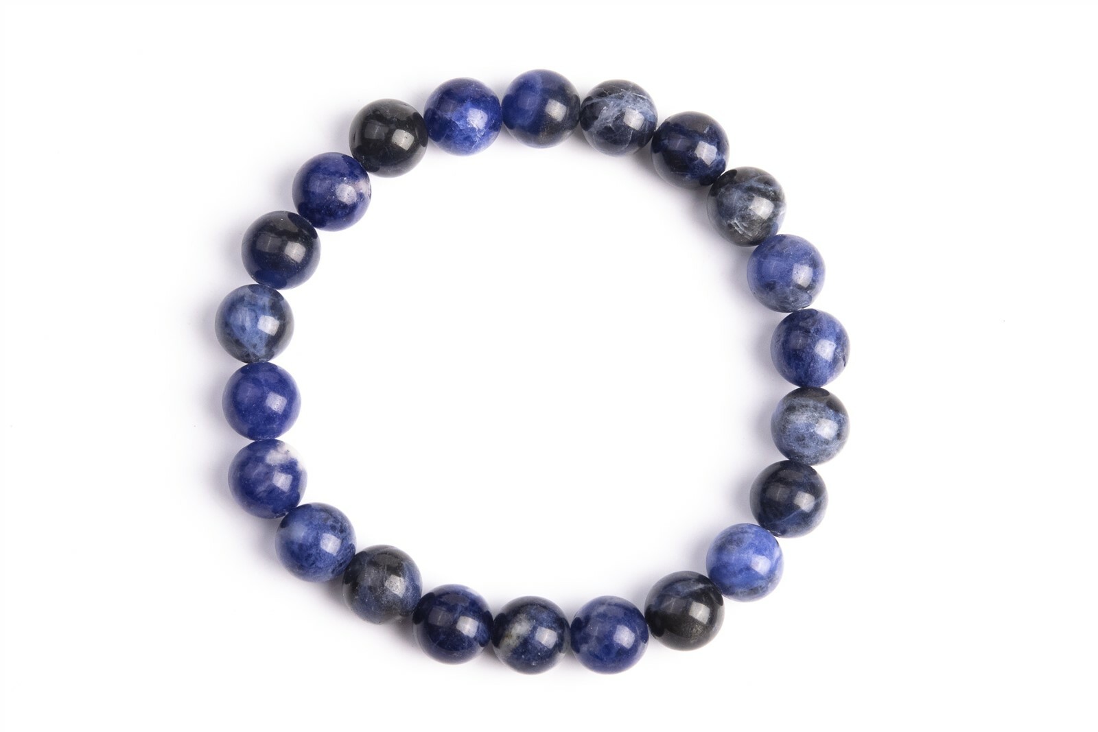 8-9MM Sodalite Bracelet Grade AAA Genuine Natural Round Gemstone Beads 7″