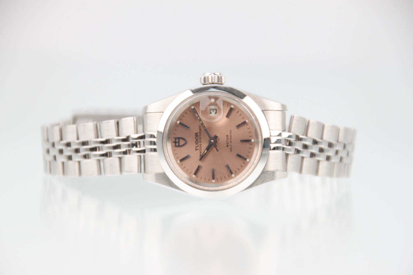 Tudor Princess Oysterdate Pink Dial Automatic Ladies Steel Watch 92413N T00232