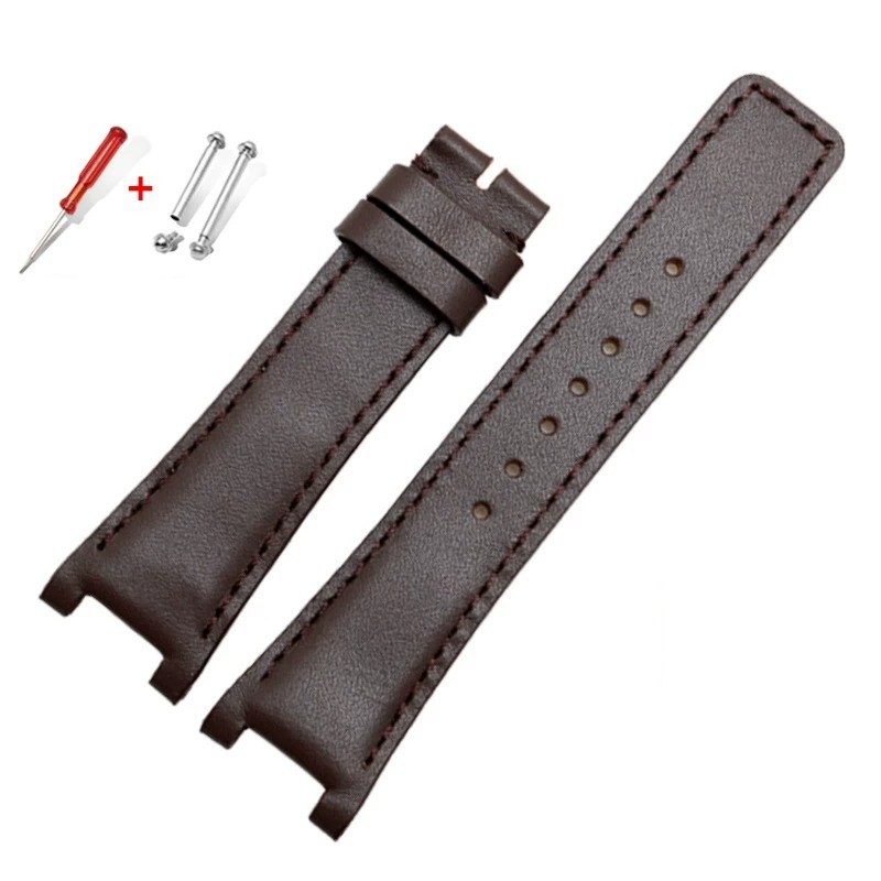 NEW Concave Screw Clasp leather watch strap fits for Gucci YA1332 YA1333 YA1335