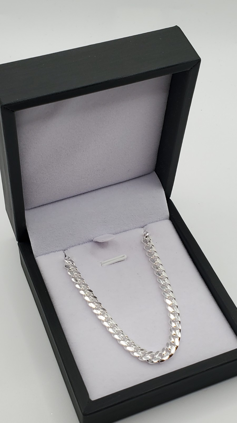 Solid 925 Sterling Silver Miami Cuban Chain 4.9mm 20-24″ Lobster Men Italy, NEW