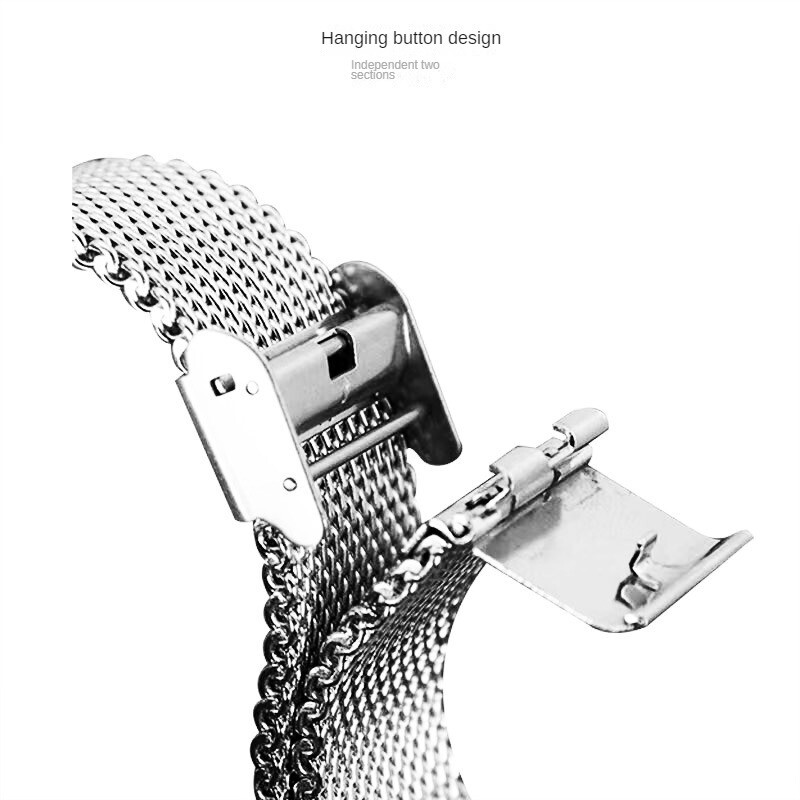 1.0 Wire Thicked mesh strap Milanese Braided Quick Release Watch Band 18 -24 mm