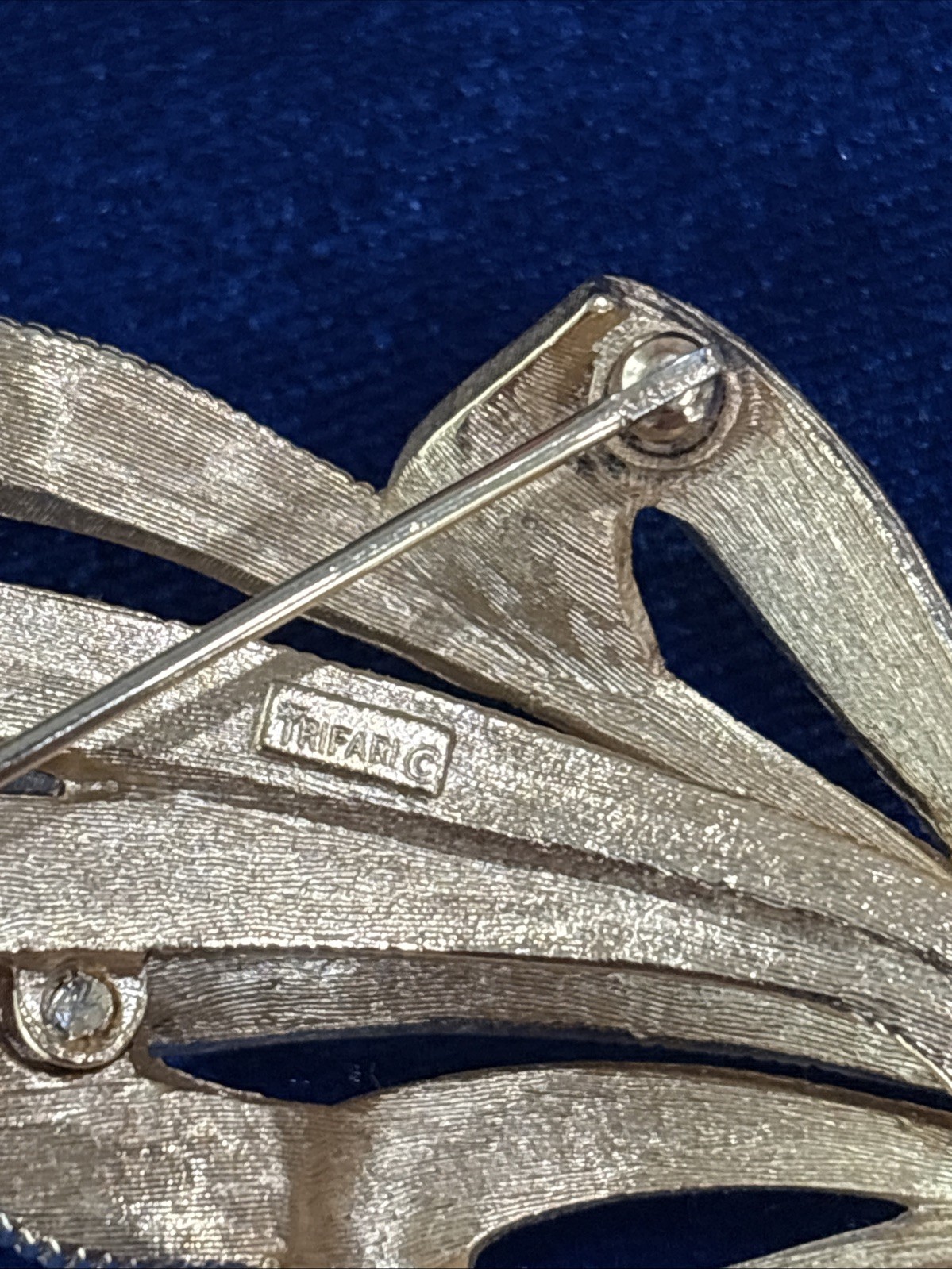 Vintage Crown Trifari Brooch Lot Of 3. All Signed. All Plated. 1 Maltese Cross