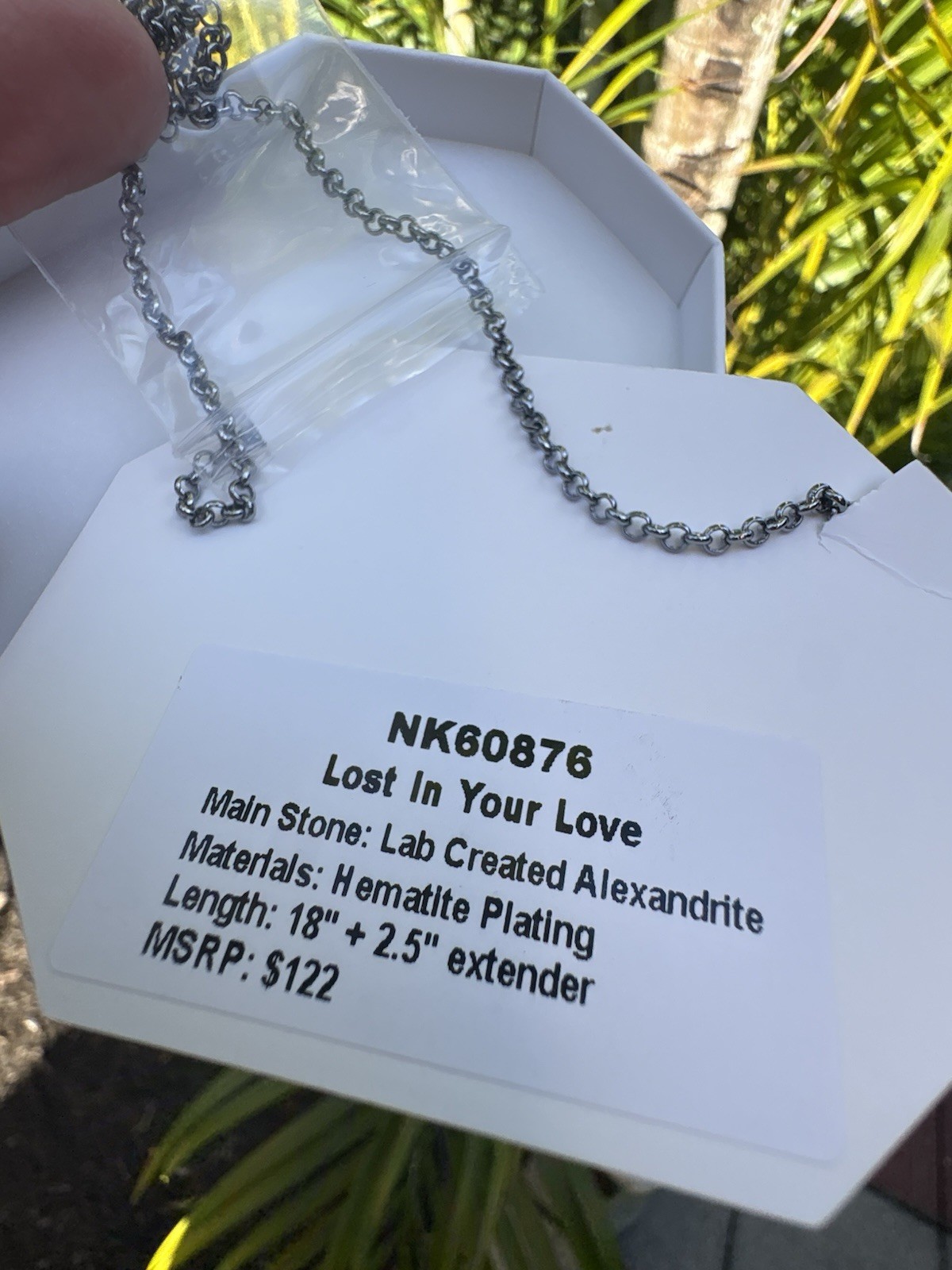 Bomb Party June 2025 Bar Necklace Alexandrite Hematite Lost in Your Love