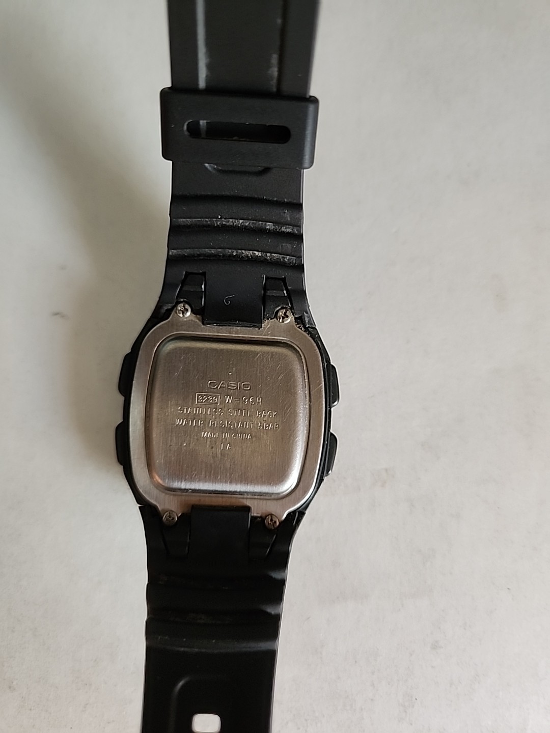 Casio 3239 W-96H Men’s Alarm Chronograph Digital Watch WR 50M Black Resin